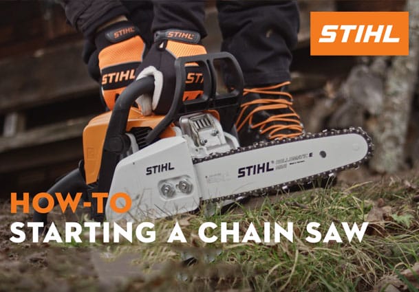 Starting a stihl deals saw