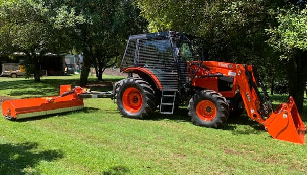 kubota row mowing